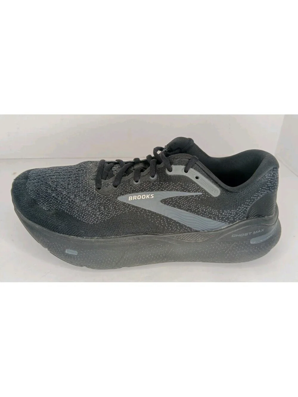 Brooks Ghost Max Running Shoes Black Mens Size 12 (2E) Wide Walking Cushion